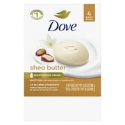 Dove Beauty Bar Womens Bath Soap Shea Butter, 3.75 oz 4 Bars