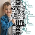 thumbnail image 3 of Blackout Kids Curtains,Black and White Baseball Words Pattern Childrens Insulated Curtains Set Of 2,Bedroom Essentials,Toddler Room Decor 42"x84", 3 of 5