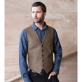 thumbnail image 3 of Mucros Weavers Adult Irish Tweed Vest – Light Brown, x-large, 3 of 3