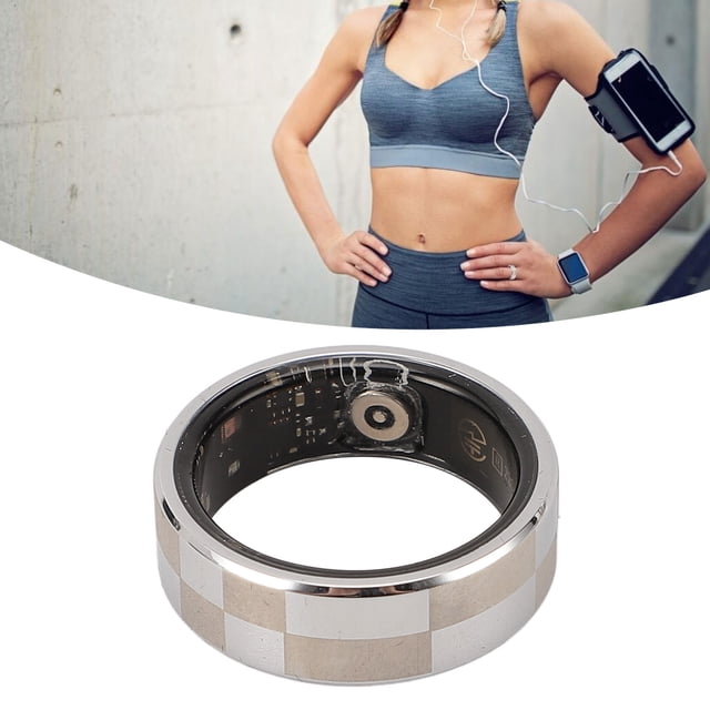 Sports Ring, Comprehensive Activity Recording Control Smart Ring Aluminum Alloy Long Battery Life for Running 8#,9#,10#,11#