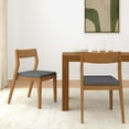 thumbnail image 2 of Plank+Beam Solid Wood Dining Chair Frame (2 Pack), Pecan with Graphite Cushion, 2 of 9