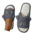 thumbnail image 3 of LHUnf Fuzzy Slippers For Women House Indoor Cozy Winter Slippers Indoor Shoes With Adorable Cat Print Design Bedroom Winter Shoes, 3 of 5