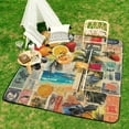 thumbnail image 6 of Bohemian Color Picnic Blanket Waterproof Outdoor Beach Blanket Hand-held Pad Suitable for Travel, Camping, Beach, Family Gatherings, 6 of 7