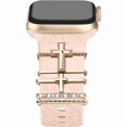 thumbnail image 1 of Chenchen Metal Watch Band Charms 5 pcs Decorative Rings Loops Compatible with Apple Watch Band Jewelry Sliding Accessories Charm for iWatch Series 10 9 8 7 6 5 4 3 2 1 (Cross-Gold), 1 of 1