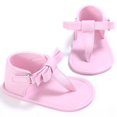 thumbnail image 2 of Newborn Baby Girls Soft PU Leather Sandals Prewalkers Toddler Casual Prewalker Walking Shoes 0-18M, 2 of 6