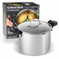 thumbnail image 4 of Gotham Steel 8 Qt Stainless Steel Stock Pot Multipurpose Pasta Pot with Strainer Lid & Twist and Lock Handles, for Soup, Spaghetti, Rice, Induction Ready, Dishwasher Safe, 4 of 8