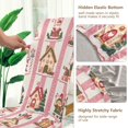 thumbnail image 5 of Yayeee 4 Pack Dining Chair Covers Stretch Parson Chairs Slipcovers Seat Protector, Green Christmas Houses, 5 of 6