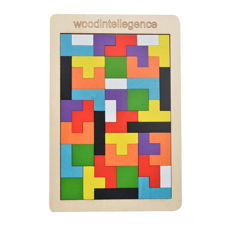 Children Montessori Wooden 3D Variety Geometric Puzzles Logical
