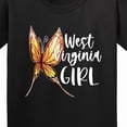 thumbnail image 4 of Inktastic West Virginia Girl Butterfly Youth T-Shirt, 4 of 5