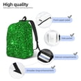 thumbnail image 5 of Balery Green Glitter Vintage Canvas Backpack for Men and Women - Large Capacity, Durable Travel Laptop Bag for School, Work, Hiking, and Outdoor Activities, 5 of 7