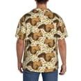 thumbnail image 3 of Gukieu Cute Squirrel with Green Leaves Print Men's Short-sleeved Shirts, Button-down Pocket Shirts, T-shirts, Beach Vacation Travel Summer Clothing-Large, 3 of 5