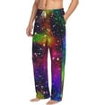 thumbnail image 2 of Balery Men'S Bright Universe Pants,Sleepwear Pants,Pajama Pants,Pj Bottoms Drawstring And Pockets-Medium, 2 of 9