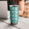 thumbnail image 4 of 20 Oz Esign Of Head Pug Dog Coffee Tumbler Double Wall Insulated Stainless Steel Water Bottle | Metal Reusable Thermoses Flask with Cup Cap | Leak & Sweat Proof with Anti-Dust Lid, 4 of 7