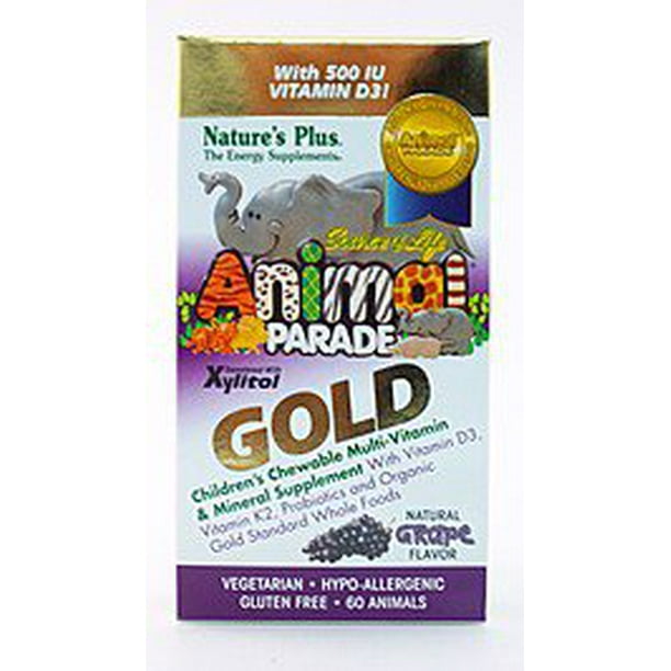 SOL Animal Parade GoldChildren's MultiVitamin & Mineral Grape Flavor