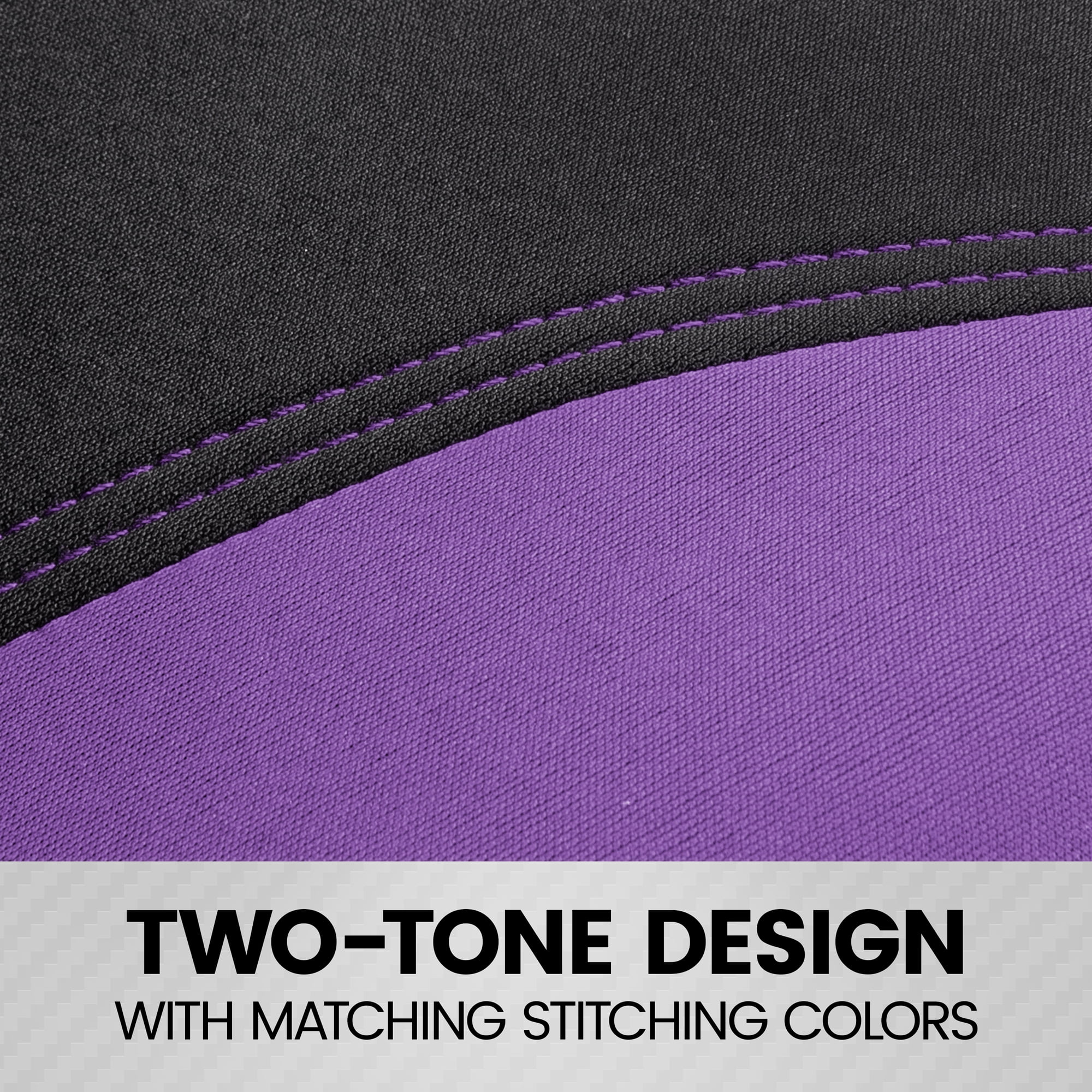BDK UltraSleek Purple Seat Covers for Cars Full Set, Two-Tone Front Seat Covers with Matching Back Seat Cover, Stylish Car Seat Covers with Split Bench Design, Automotive Interior Covers