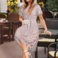 thumbnail image 3 of Lsque Rose Gold Abstract Spots 1 Print Women's Casual Dress T-Shirt Summer Short Sleeve Scoop Neck Swing Dresses, 3 of 6