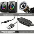 thumbnail image 2 of Computer Speakers for Desktop PC  Plug & Play USB Speaker with 2 Speaker Units  360° Stereo Surround & Dynamic RGB Light PC Speakers  USB Powered Wired Speakers for Desktop  Laptop  Proj, 2 of 5