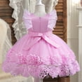 thumbnail image 7 of Formal Dresses for Girls 4T Flutter Sleeve Floral Tulle Tutu Dress Pageant Wedding Birthday Party Clothes, Pink, 4-5 Years, 7 of 7