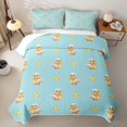 thumbnail image 2 of Manfei Kawaii Duck Twin Quilt Set for Girls Boys,Cute Animal Bowknot Twin Coverlet Set, 2 of 7