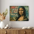 thumbnail image 5 of P&L Art Vintage Graffiti Mona Lisa Framed Canvas Wall Art- Quirky Retro-Style Home Decor for Living Room, Bedroom & More - Unique Statement Gift, 5 of 8