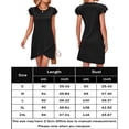 thumbnail image 2 of Vestimenta Casual Vestido ajustado de algodón Dobladillo irregular Damas Estilo elegante Color sólido Traje diario Ygjytge para Mujer Negro T XL, 2 of 6