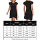 thumbnail image 2 of Vestimenta Casual Vestido ajustado de algodón Dobladillo irregular Damas Estilo elegante Color sólido Traje diario Ygjytge para Mujer Negro T M, 2 of 6