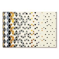 Elephant Stock Triangle Madness Wall Art - Horizontal Canvas Wall Art - Living Room Wall Decor - Abstract Canvas - Gray And Blue Decor - 12" x 8"