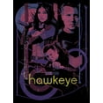 thumbnail image 2 of Junior's Marvel Hawkeye and Kate Bishop Distressed  Graphic Tee Black Medium, 2 of 3