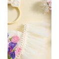 thumbnail image 6 of Aojekbee Baby Girl 2Pcs Summer Outfits Ruffle Sleeveless 3D Flower Tulle Skirt Romper with Headband Set, 6 of 9