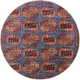 thumbnail image 1 of Ahgly Company Indoor Round Mid-Century Modern Saffron Red Oriental Area Rugs, 5' Round, 1 of 6
