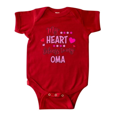 

Inktastic My Heart Belongs to my Oma Gift Baby Boy or Baby Girl Bodysuit