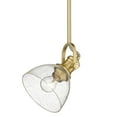 thumbnail image 2 of Yep by Golden Lighting Hines 1-light 7in Pendant in Brushed Champagne Brass and Seeded Glass, 2 of 4