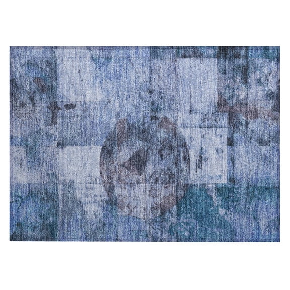 Dalyn Rugs Machine Washable Indoor/Outdoor Chantille Blue 1'8" x 2'6" Rug