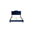thumbnail image 4 of K and B Furniture Co Inc Blue Velvet Upholstered Bed, 4 of 5