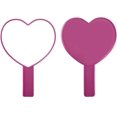thumbnail image 1 of Espejo de mano para viajes en forma de corazón, espejo de mano cosmético con asa, 1 of 6