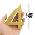 thumbnail image 3 of HASWARE 4 inch (10 cm) Floating House Number Apartment Door Numbers Mailbox Address Sign, Aluminum Alloy (#4, Golden), 3 of 3