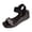 Black, variant on Gold Fashionable Women'S Open Toe Wedge Sandals Square Toe Sequins Comfortable Summer Beach 2026