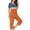 Orange, variant on Cavosen Womens Pajama Sets with Pockets 2 Piece Button Front Pleated Soft Nightwear Short Sleeve Crewneck Pullover Tops Capri Sleepwear Color Block Loungewear Casual Brown S