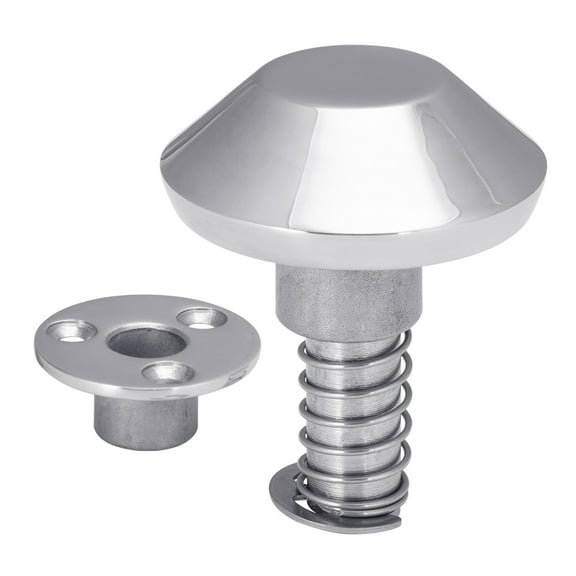 White Water 6075S 316 Stainless Steel Mushroom Spring Loaded Fender Cleat Pop Out
