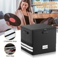 thumbnail image 3 of Caja de almacenamiento de discos de vinilo onvvippiv grande con cerradura negra, 3 of 7