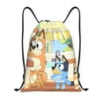 thumbnail image 1 of Pofeuu Bluey for Water-Resistant 210D Drawstring Bag Compact Foldable Design Gym Yoga Travel Essentials Lightweight Carryall-Small, 1 of 6