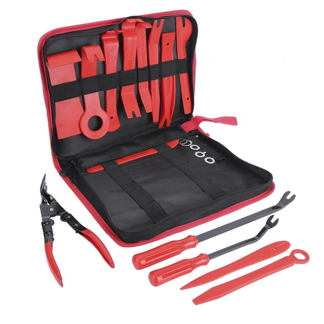 Audio Radio Removal Tool Audio Pry Bar Dashboard Pry Tool Trim Removal Tool Audio Radio Removal Tool Dashboard Panel Removal Prying Kit Car RefittingRed ANGGREK JD1613