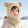 thumbnail image 5 of Wxirdrow Newborn Baby Hats /Winter Baby Warmth Adding CuteEared Hooded Windproof Hat Scarf Cap Khaki,6-36 Months, 5 of 9
