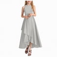 thumbnail image 1 of NIEWTR Robes pour Filles Coupe Classique Évasée Sans Manches Robe d'Été Douce et Confortable Tenue de Pique-Nique (Gris, 3-4 Ans), 1 of 7