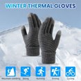 thumbnail image 3 of CSChome Winter Touch Screen Gloves Women Winter Touch Screen Gloves - Thick Plush Knit Color Matching Windproof, 3 of 7