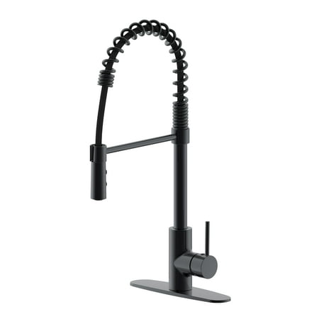 Westbrass KS18A-12 21 Commercial Kitchen Faucet with Dual Function Open Coil Pull Down Sprayer and 1-Lever Handle Oil Rubbed Bronze