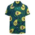 thumbnail image 4 of Camisas gráficas de hojas tropicales y aguacates para hombre, ropa con estampado 3D, camisa hawaiana de playa, blusas Y2K de manga corta, ropa con solapa, 4 of 5