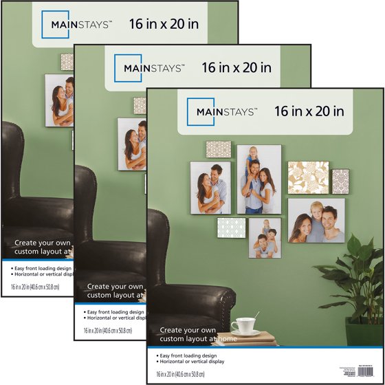 Mainstays 16x20 Format Picture Frame, Set of 3
