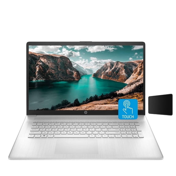 HP 17 Laptop, 17.3" HD  Touchscreen, Intel Core i7-1255U Processor, 64GB RAM, 4TB PCIE SSD, Webcam, HDMI, Backlit Keyboard, Wi-Fi, Windows 11 Home, Silver