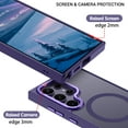 thumbnail image 4 of DOMAVER Samsung Galaxy S24 Ultra Case 6.8 Inch, MagSafe Compatible Matte Translucent Cover, Slim Shockproof Protective - Purple, 4 of 8